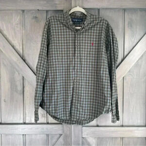 Ralph Lauren Men’s Plaid Button‎ Up Green blue red Size XL longsleeve